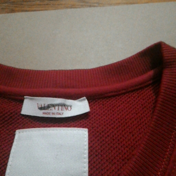 Valentino Rockstud Embellished Red Sweatshirt - Picture 4 of 9